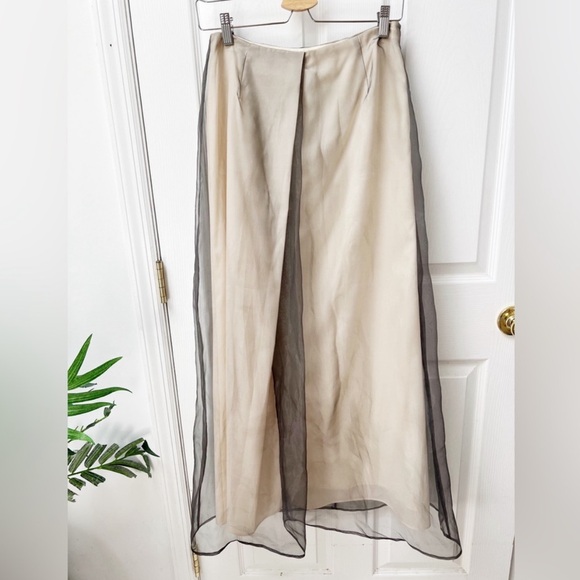 Reiss Rosalia Contrast Trim Co-Ord Maxi Skirt in Ivory Black - Picture 1 of 9